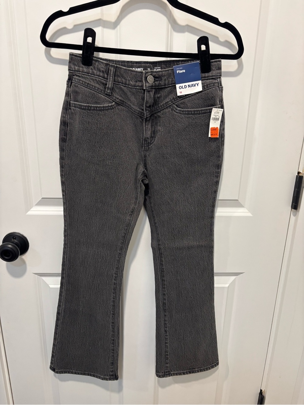 Old Navy Girls High Rise Flare Gray Jeans NWT Size 12